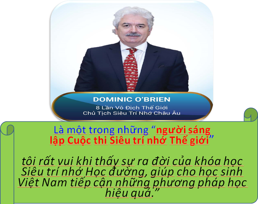 Khóa đào tạo Siêu trí nhớ học đường - Thầy Dominic Chủ tịch siêu trí nhớ Châu Âu